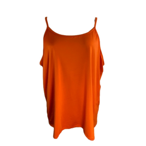 Ashley Stewart Orange Tank Top Adjustable Straps NWOT Size 22/24 SKU0059